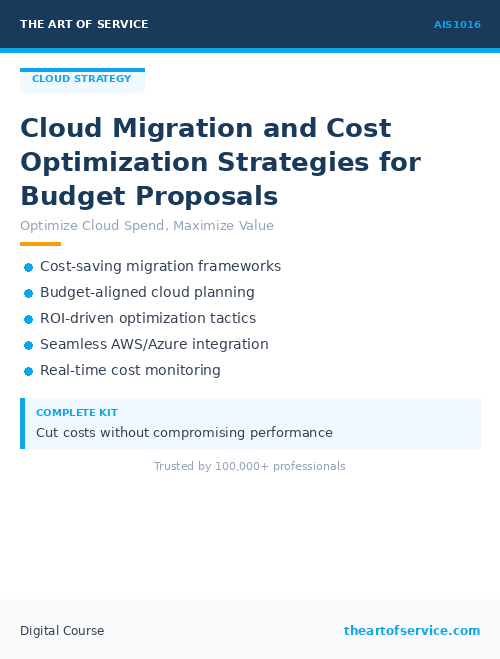 AIS1016 Cloud Migration and Cost Optimization Strategies for Budget Proposals