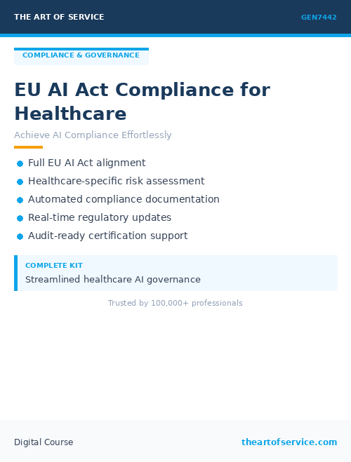 GEN7442 EU AI Act Compliance for Healthcare