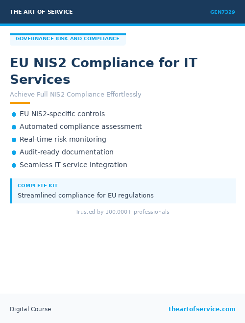 GEN7329 EU NIS2 Compliance for IT Services