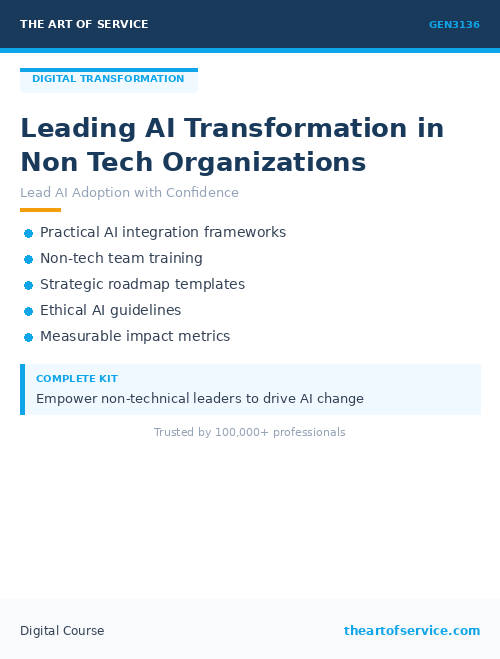 GEN3136 Leading AI Transformation in Non Tech Organizations