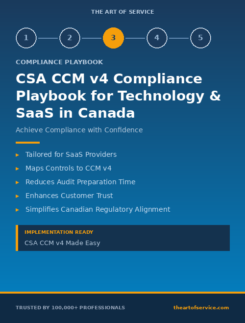 CSA CCM v4 Compliance Playbook for Technology & SaaS in Canada