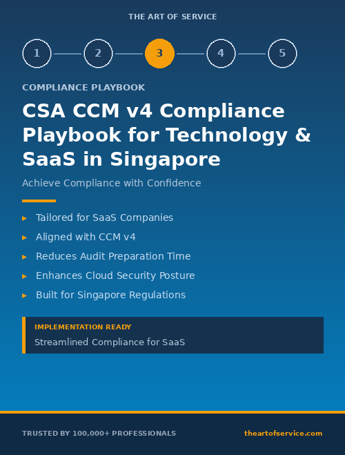 CSA CCM v4 Compliance Playbook for Technology & SaaS in Singapore