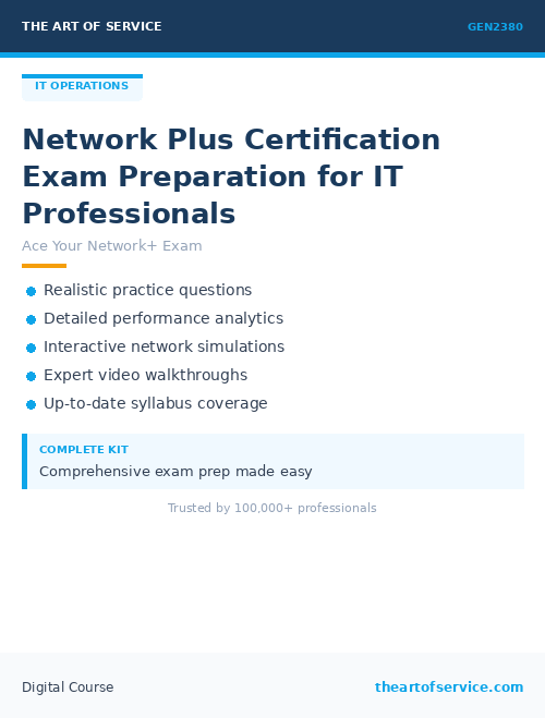 GEN2380 Network Plus Certification Exam Preparation for IT Professionals
