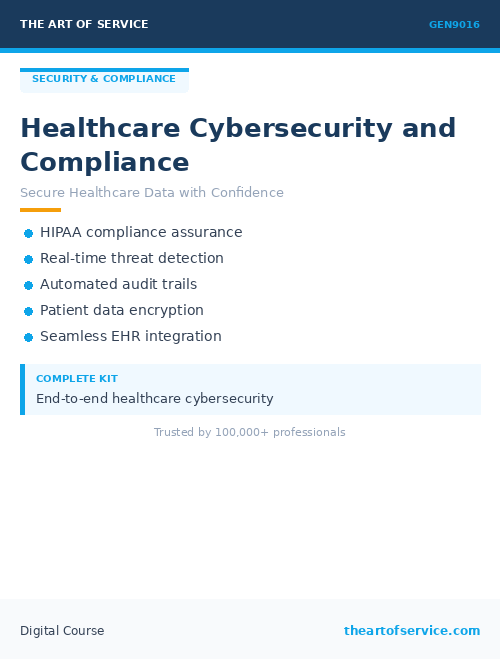 GEN9016 Healthcare Cybersecurity and Compliance