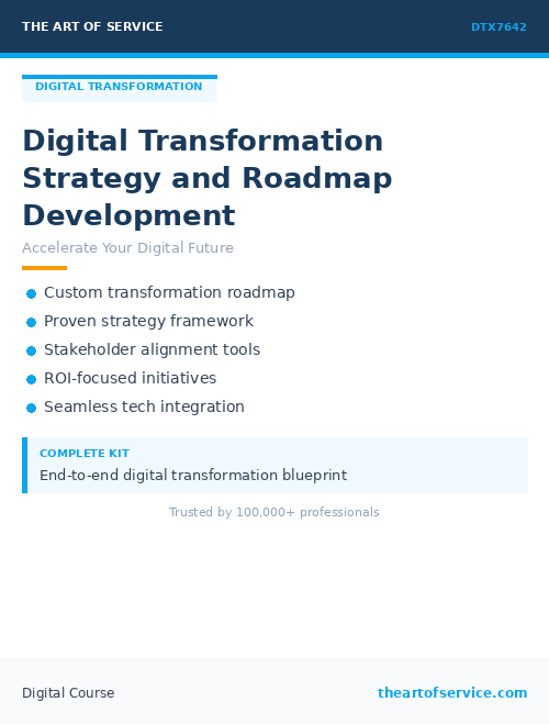 DTX7642 Digital Transformation Strategy and Roadmap Development