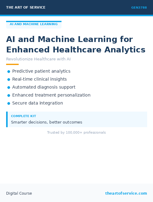 GEN3788 AI and Machine Learning for Enhanced Healthcare Analytics