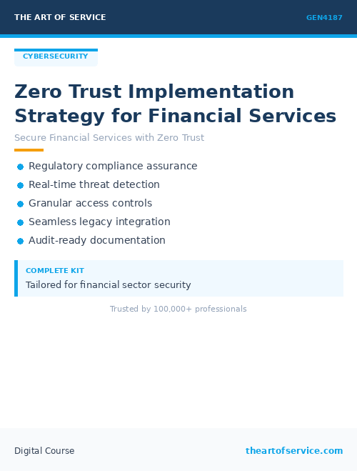 GEN4187 Zero Trust Implementation Strategy for Financial Services