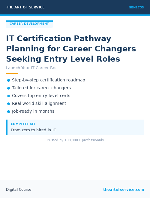 GEN2753 IT Certification Pathway Planning for Career Changers Seeking Entry Level Roles