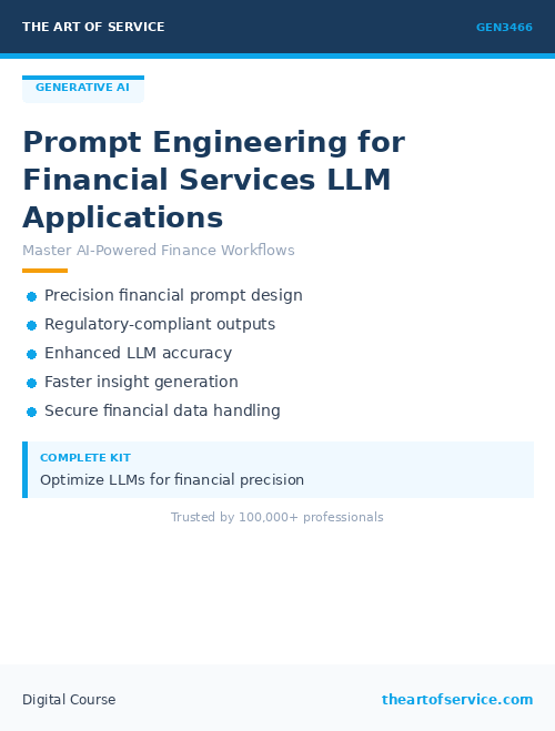 GEN3466 Prompt Engineering for Financial Services LLM Applications