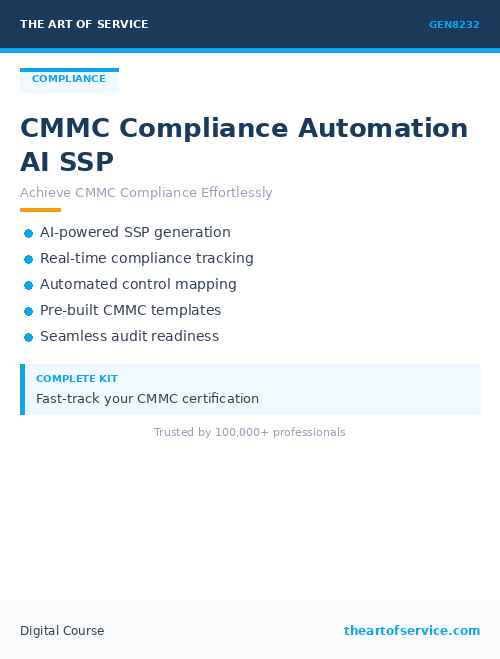 GEN8232 CMMC Compliance Automation AI SSP