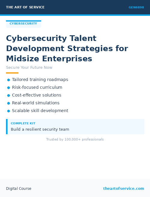 GEN6898 Cybersecurity Talent Development Strategies for Midsize Enterprises