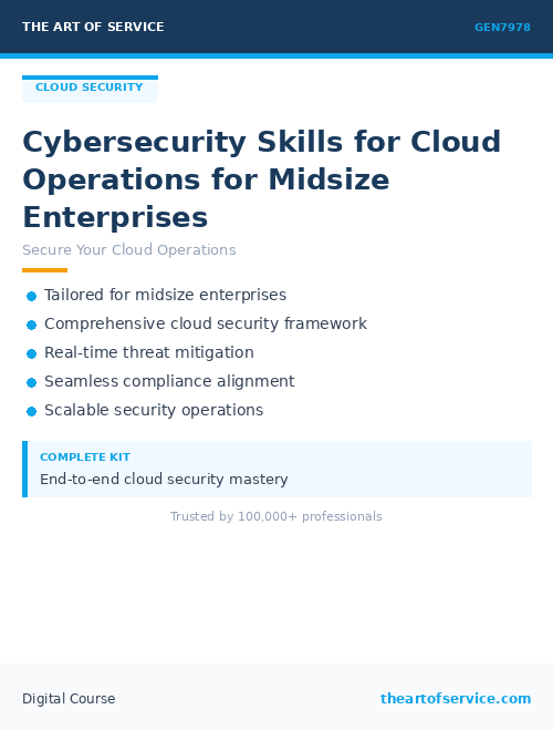 GEN7978 Cybersecurity Skills for Cloud Operations for Midsize Enterprises