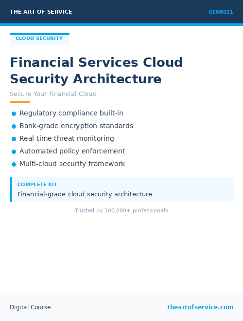 GEN6021 Financial Services Cloud Security Architecture