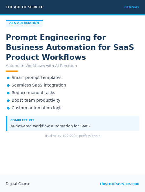 GEN2645 Prompt Engineering for Business Automation for SaaS Product Workflows