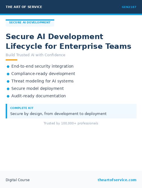 GEN2187 Secure AI Development Lifecycle for Enterprise Teams