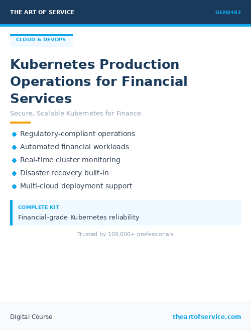GEN8483 Kubernetes Production Operations for Financial Services
