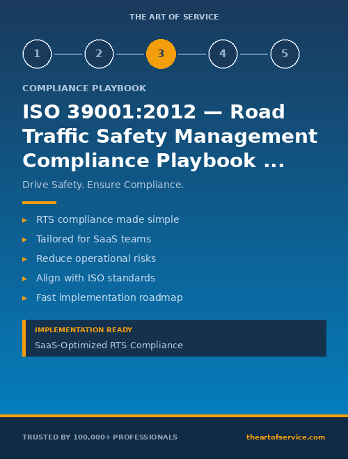 ISO 39001:2012 — Road Traffic Safety Management Compliance Playbook for Technology & SaaS - IT & Technical Teams Edition