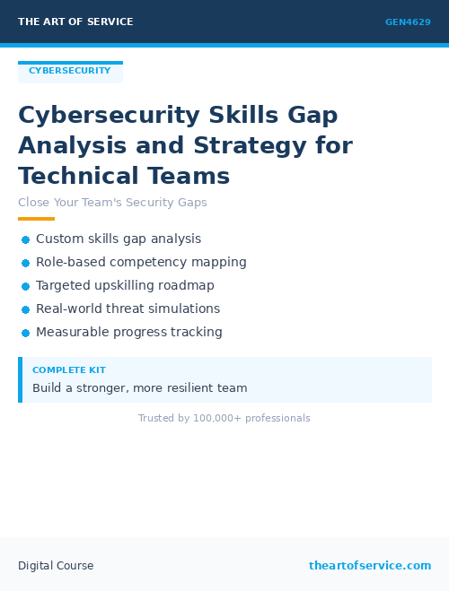 GEN4629 Cybersecurity Skills Gap Analysis and Strategy for Technical Teams
