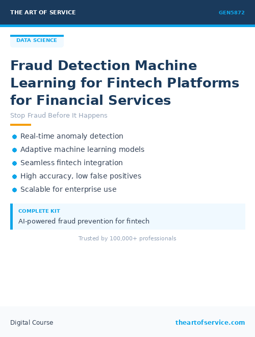 GEN5872 Fraud Detection Machine Learning for Fintech Platforms for Financial Services