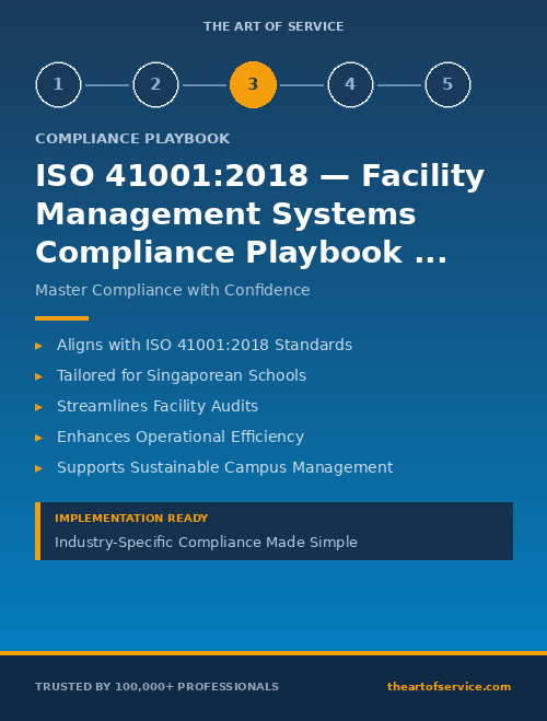 ISO 41001:2018 — Facility Management Systems Compliance Playbook for Education in Singapore