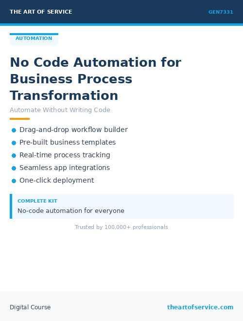 GEN7331 No Code Automation for Business Process Transformation