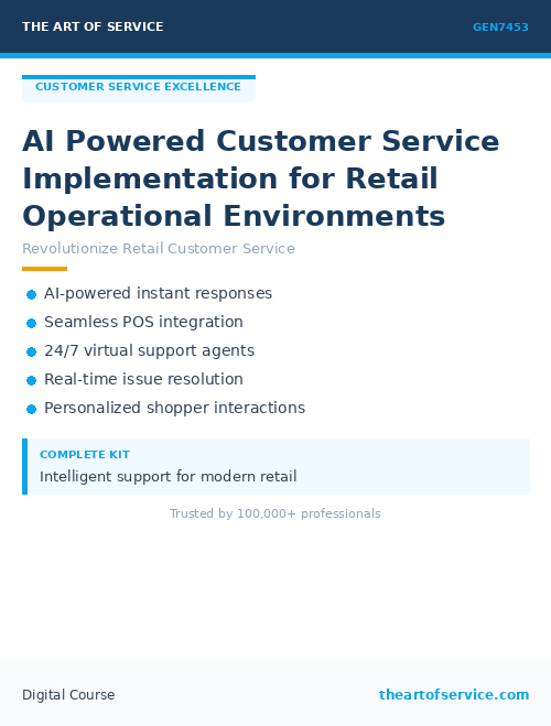 GEN7453 AI Powered Customer Service Implementation for Retail Operational Environments