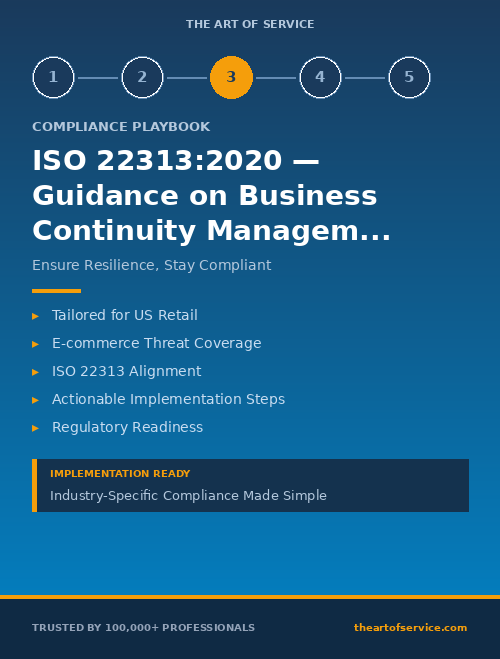 ISO 22313:2020 — Guidance on Business Continuity Management Systems Compliance Playbook for Retail & E-commerce in United States