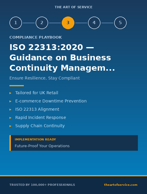 ISO 22313:2020 — Guidance on Business Continuity Management Systems Compliance Playbook for Retail & E-commerce in United Kingdom