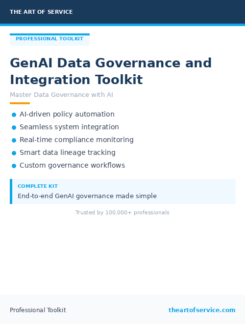 GenAI Data Governance and Integration Toolkit