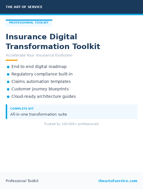 Insurance Digital Transformation Toolkit