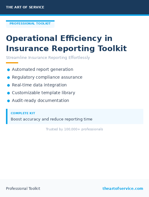 Operational Efficiency in Insurance Reporting Toolkit