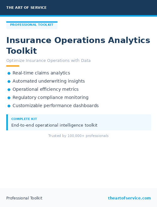 Insurance Operations Analytics Toolkit