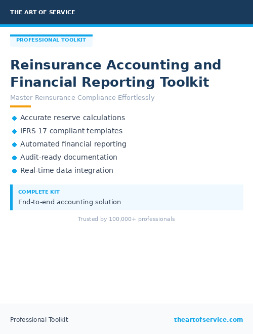 Reinsurance Accounting and Financial Reporting Toolkit