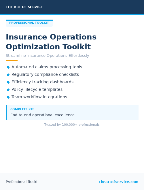 Insurance Operations Optimization Toolkit