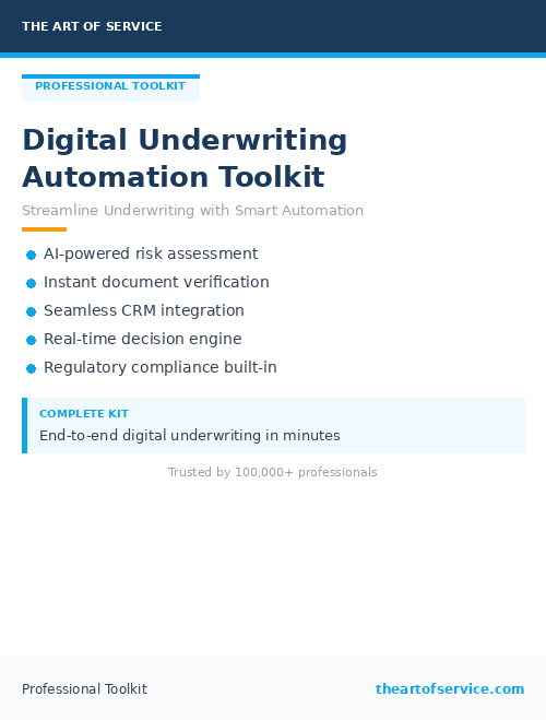Digital Underwriting Automation Toolkit