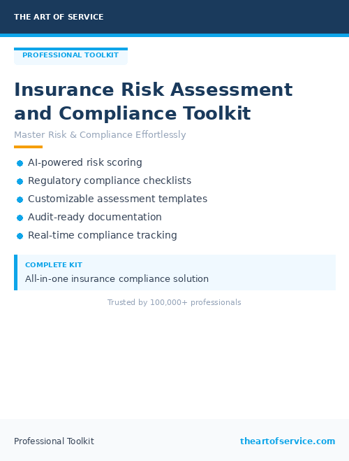 Insurance Risk Assessment and Compliance Toolkit