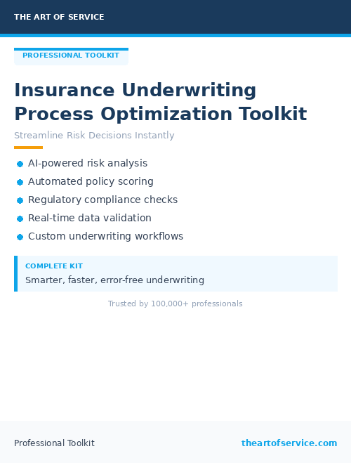 Insurance Underwriting Process Optimization Toolkit