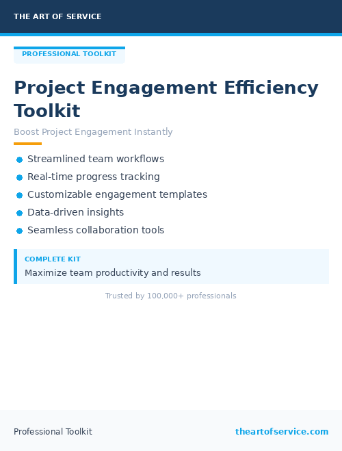 Project Engagement Efficiency Toolkit