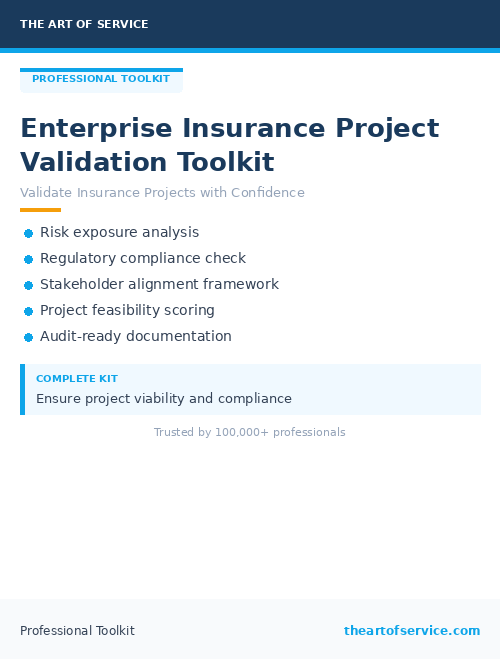Enterprise Insurance Project Validation Toolkit
