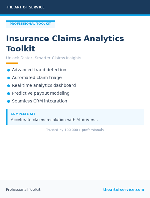 Insurance Claims Analytics Toolkit