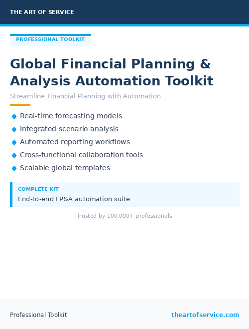 Global Financial Planning & Analysis Automation Toolkit