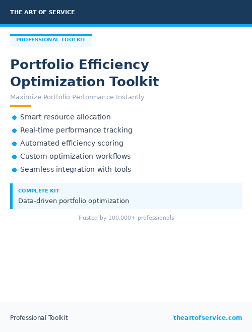 Portfolio Efficiency Optimization Toolkit