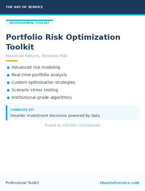 Portfolio Risk Optimization Toolkit