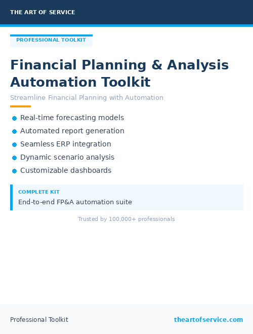 Financial Planning & Analysis Automation Toolkit
