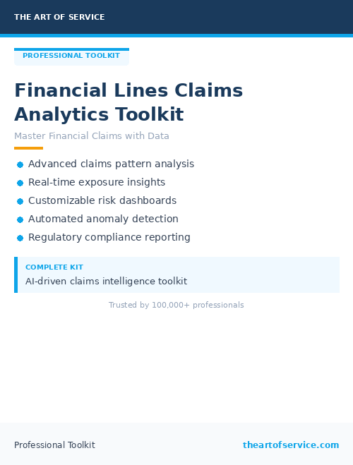 Financial Lines Claims Analytics Toolkit