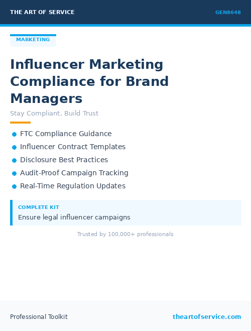 GEN8648 Influencer Marketing Compliance for Brand Managers