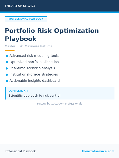Portfolio Risk Optimization Playbook