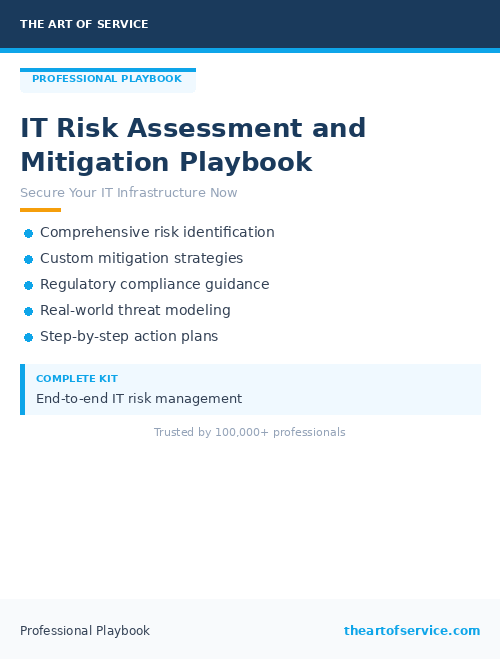 IT Risk Assessment and Mitigation Playbook