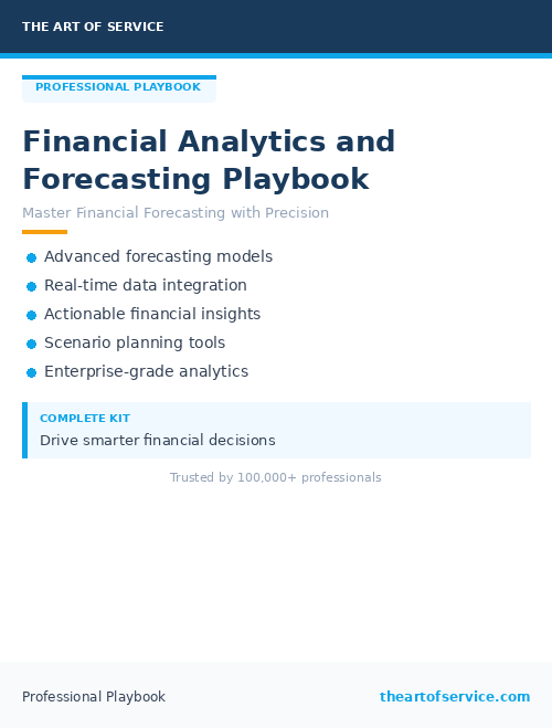 Financial Analytics and Forecasting Playbook