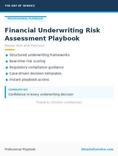 Financial Underwriting Risk Assessment Playbook